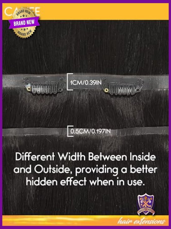 14 inch Real Human Hair Clip In Extensions 8pcs 115g Straight Seamless main image 4